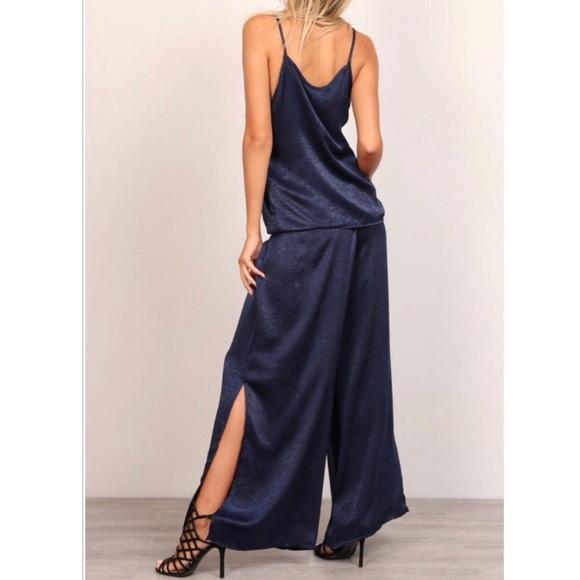 WIDE LEG PANTS WITH OPEN SLITS ON THE SIDES - Picture 2 of 6